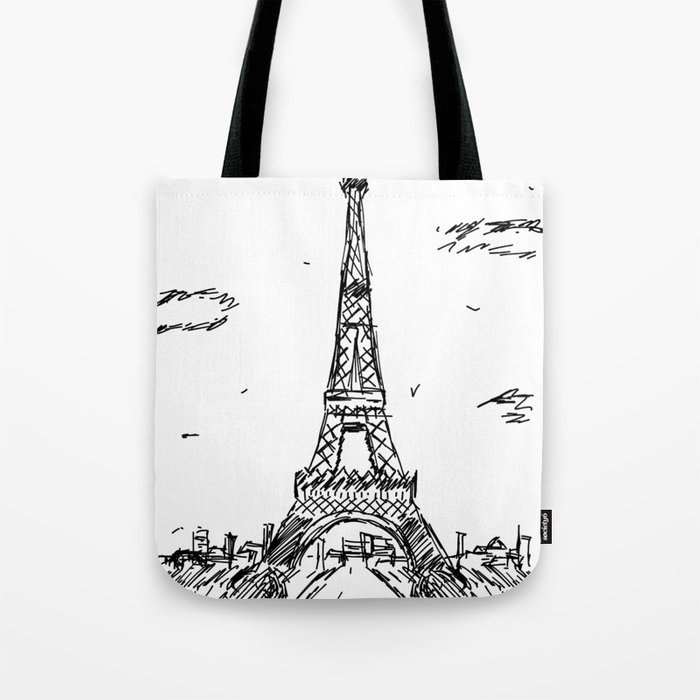700x700 paris eiffel tower drawing tote bag - Paris Tower Drawing