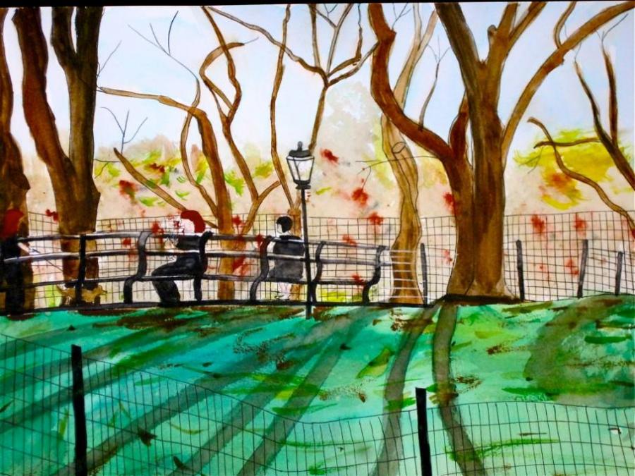 900x675 central park my country drawings pictures drawings ideas - Park Drawing
