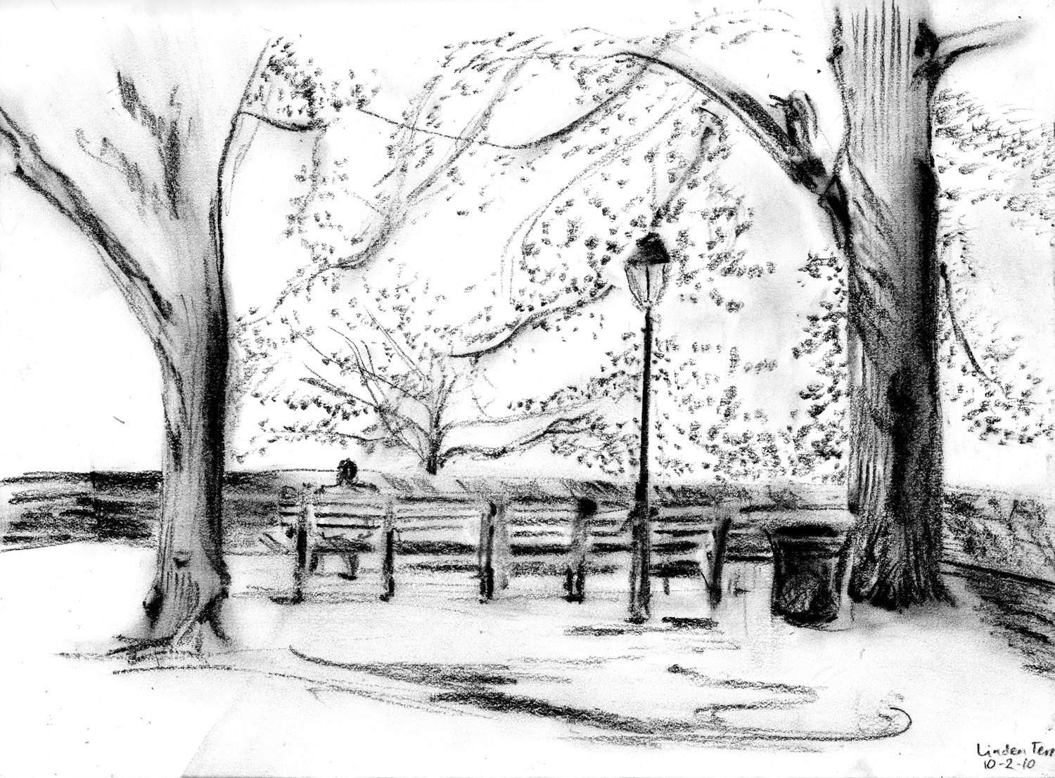 1500x1107 park drawing free download - Park Drawing