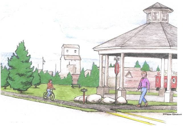 643x442 public park drawing - Park Drawing