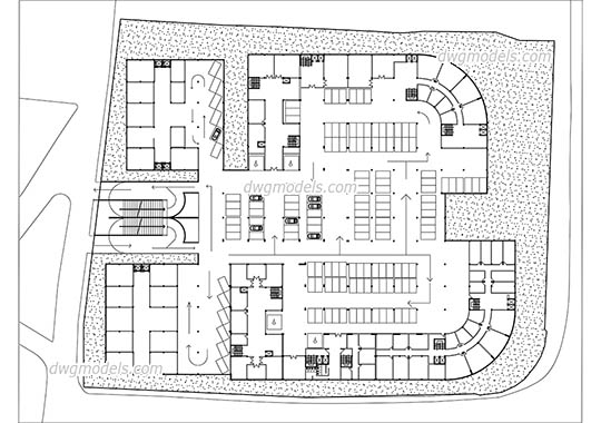540x380 parking dwg models, free download - Parking Drawing