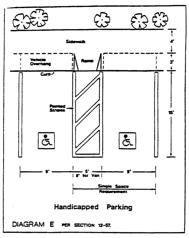 633x797 Section Handicapped Parking - Parking Space Drawing