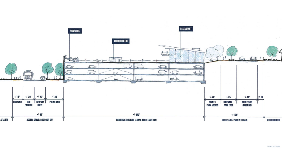 1200x675 City Of Atlanta Plans Space Parking Garage With Green Roof - Parking Space Drawing