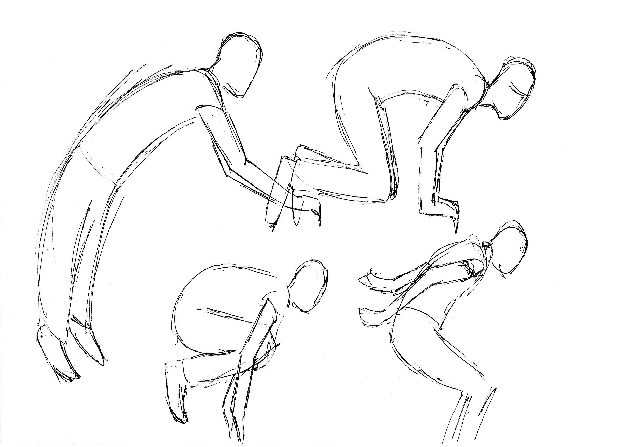 2431x1754 Parkour Annamated Adventures - Parkour Drawing