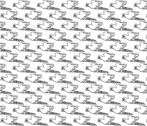 470x401 Parrot, Line Drawing, Black On White Giftwrap - Parrot Line Drawing