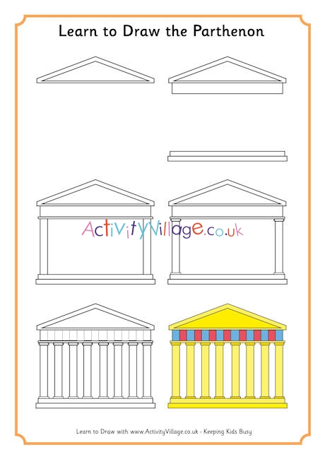 460x650 Learn To Draw Parthenon - Parthenon Drawing