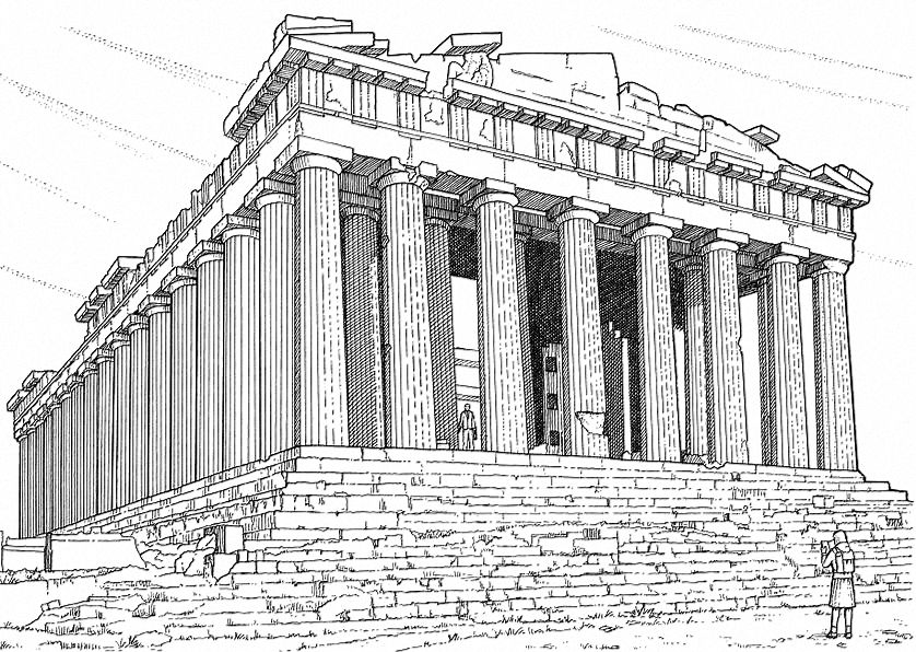 Parthenon Drawing at PaintingValley.com | Explore collection of