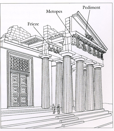 434x501 Parthenon Gallery Of Images - Parthenon Drawing