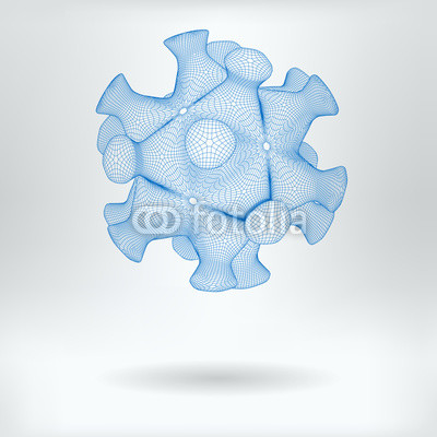 400x400 vector model hiv virus particle drawing - Particle Drawing