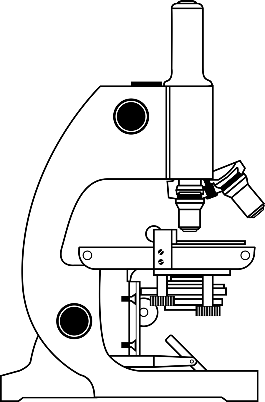 900x1362 Light, Drawing, Technology, Transparent Png Image Clipart Free - Parts Of A Microscope Drawing