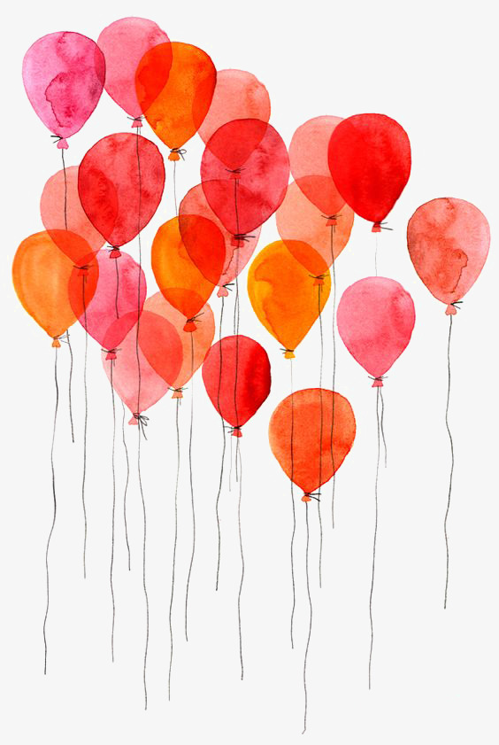 564x841 drawing balloons, colored balloons, creative balloons, floating - Party Balloons Drawing
