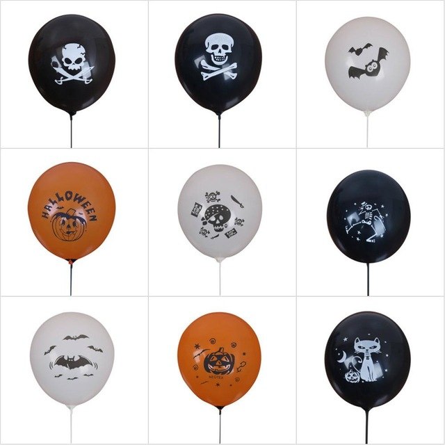 640x640 halloween pumpkin cat decorative balloons thick latex - Party Balloons Drawing