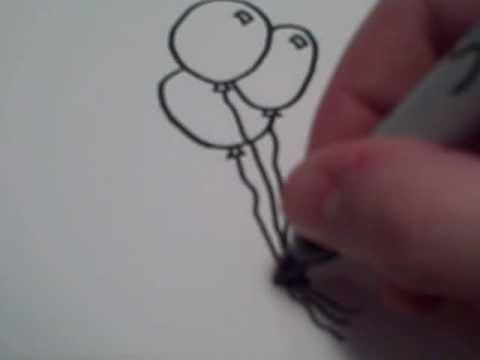 480x360 how to draw cartoon balloons - Party Balloons Drawing