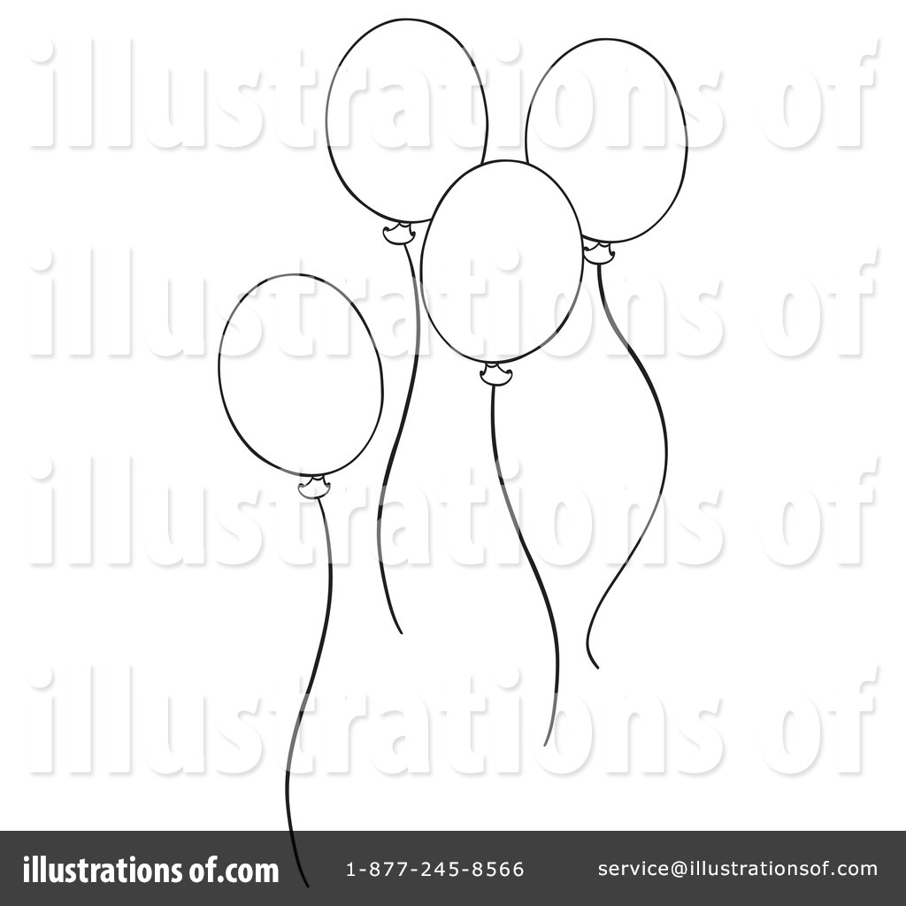 1024x1024 balloon drawing celebration for free download - Party Balloons Drawing