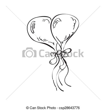 450x470 simple doodle of party balloons simple hand drawn doodle of party - Party Balloons Drawing