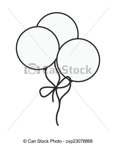380x470 white retro balloons abstract decorative retro bunch of party - Party Balloons Drawing