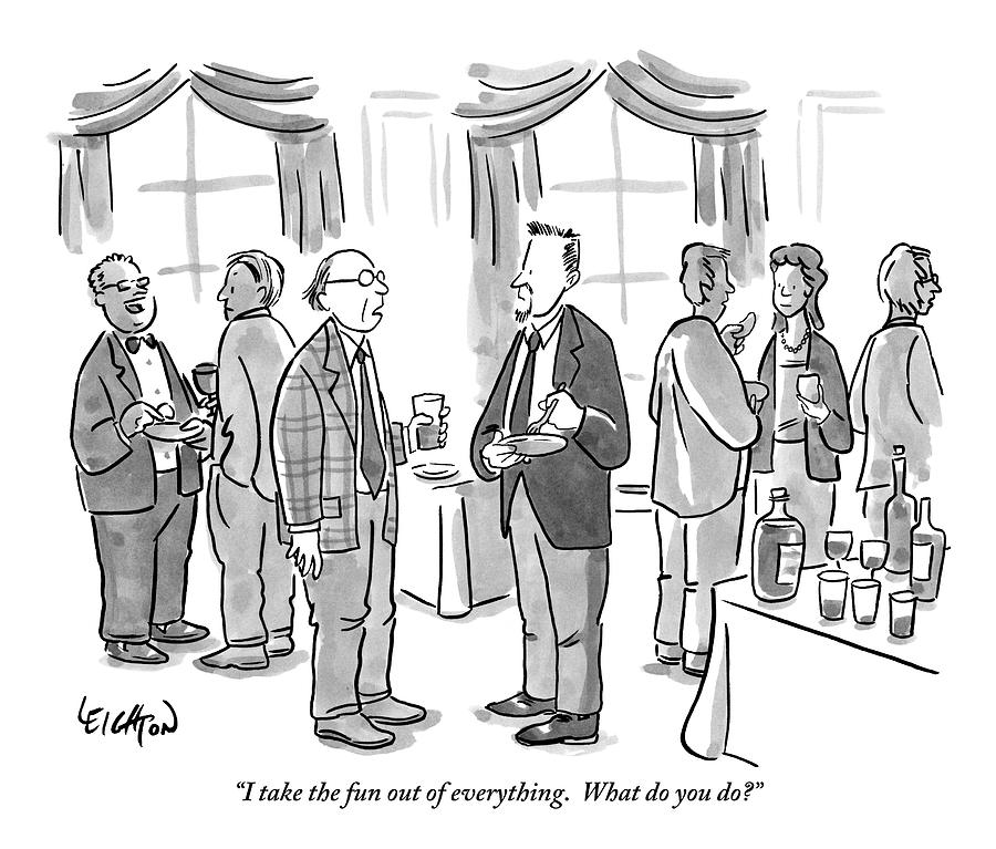 900x767 two men make introductions at a party drawing - Party Drawing