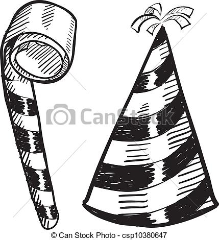 429x470 party hat new year drawings festival collections - Party Hat Drawing