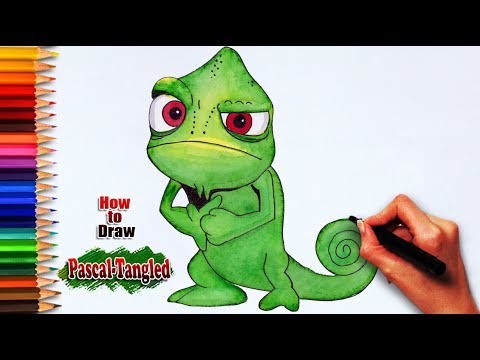 480x360 how to draw pascal tangled easy drawing for kids - Pascal Drawing