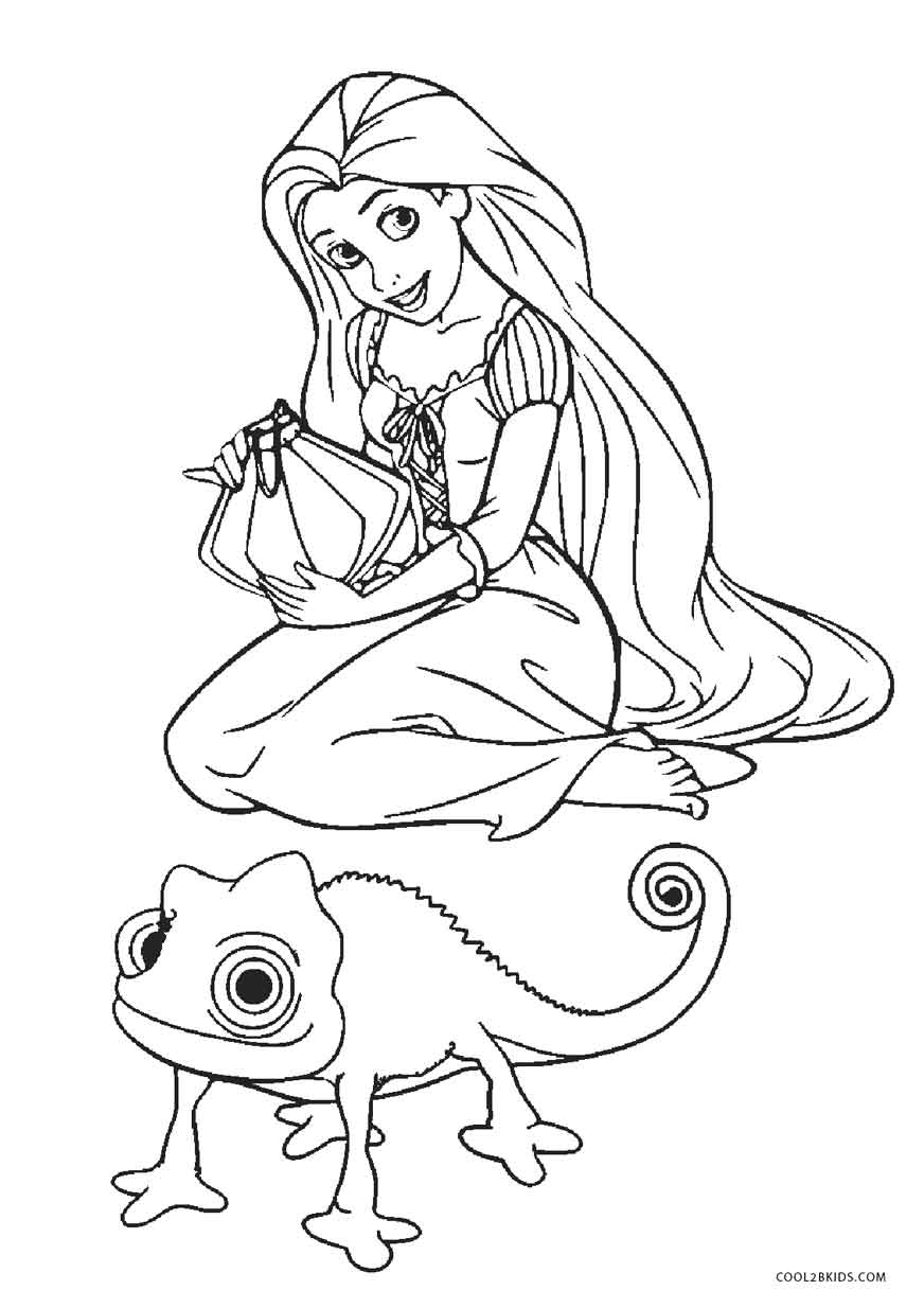 872x1234 free printable tangled coloring pages for kids - Pascal Tangled Drawing