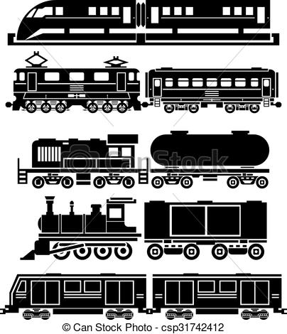 404x470 passenger train clipart black and white great free clipart - Passenger Train Drawing