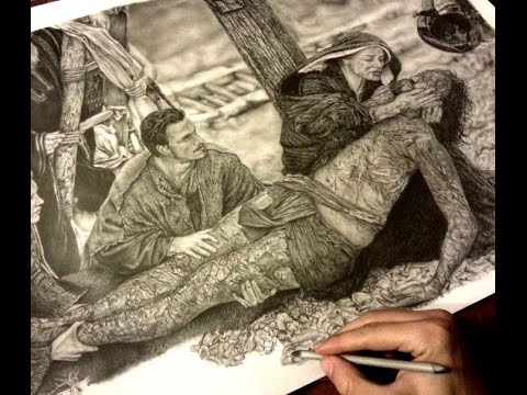 480x360 you raise me up pencil drawing for jesus from the passion - Passion Drawing