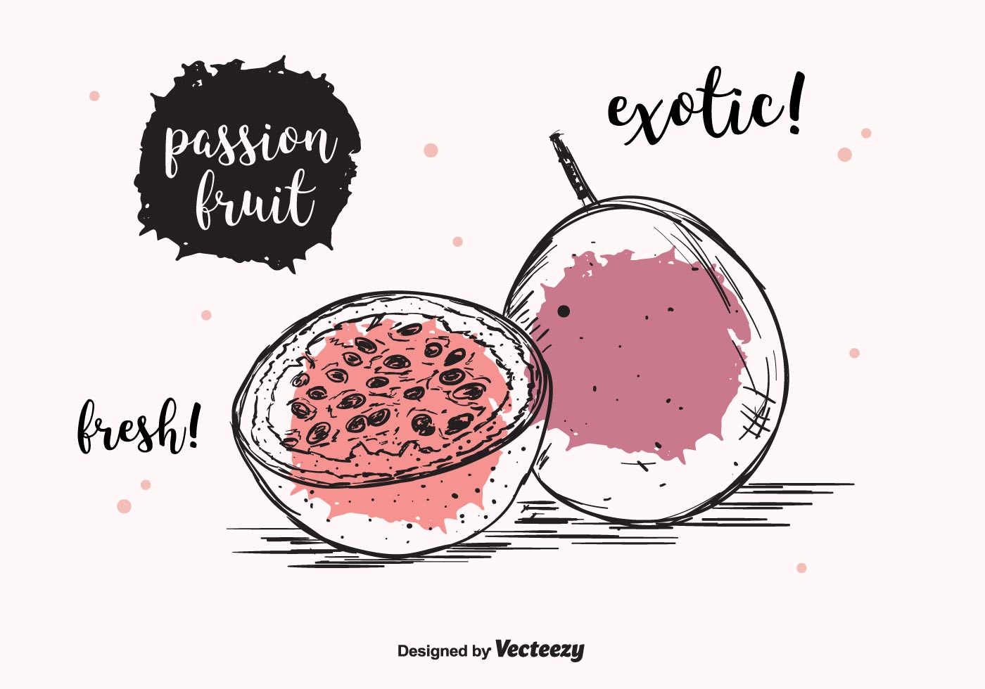 1400x980 passion fruit vector background - Passion Fruit Drawing