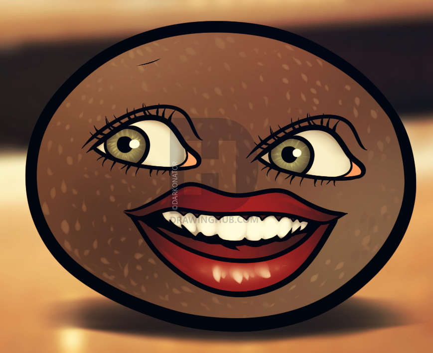 869x709 how to draw passion fruit, annoying orange, step - Passion Fruit Drawing