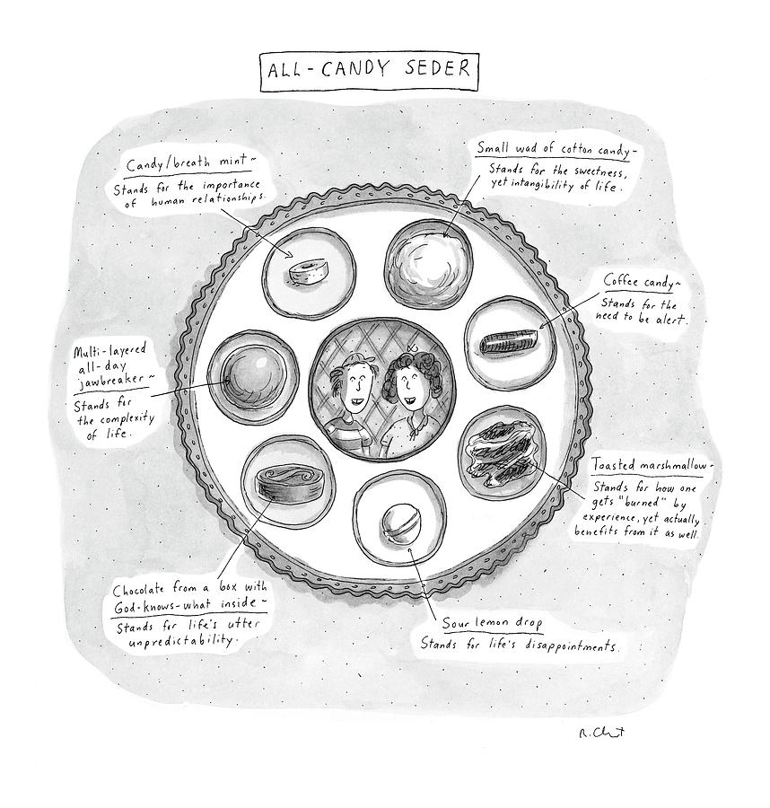 858x900 all candy seder drawing - Passover Drawing