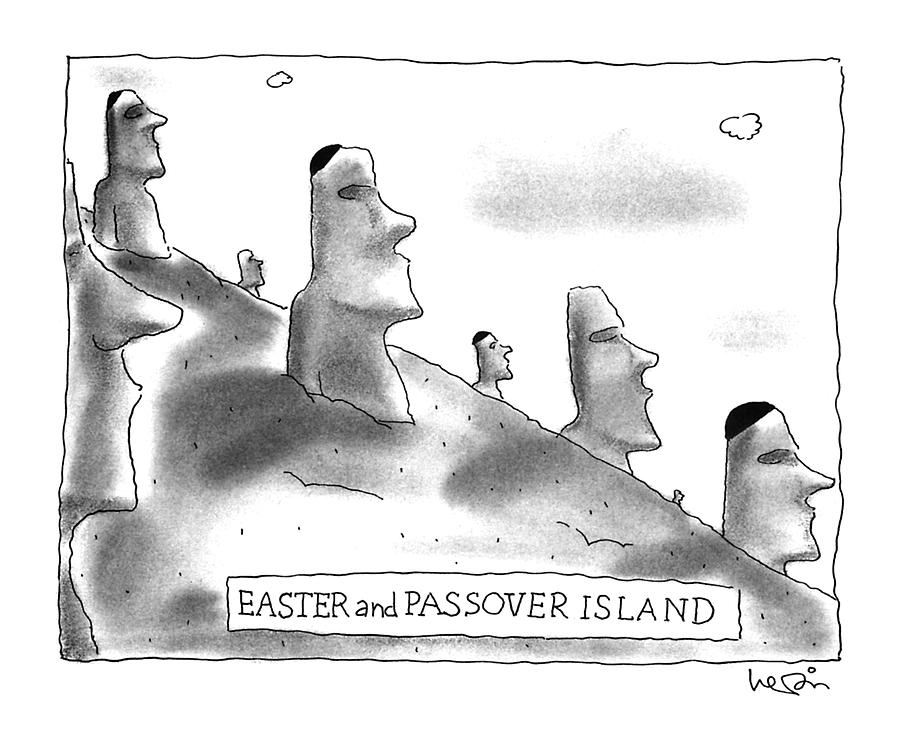 900x740 easter and passover island drawing - Passover Drawing