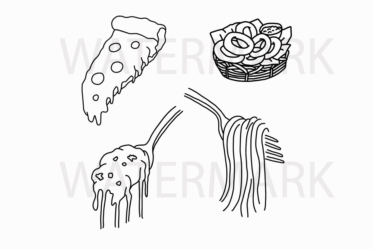 1200x800 pasta fired squid pizza - Pasta Drawing