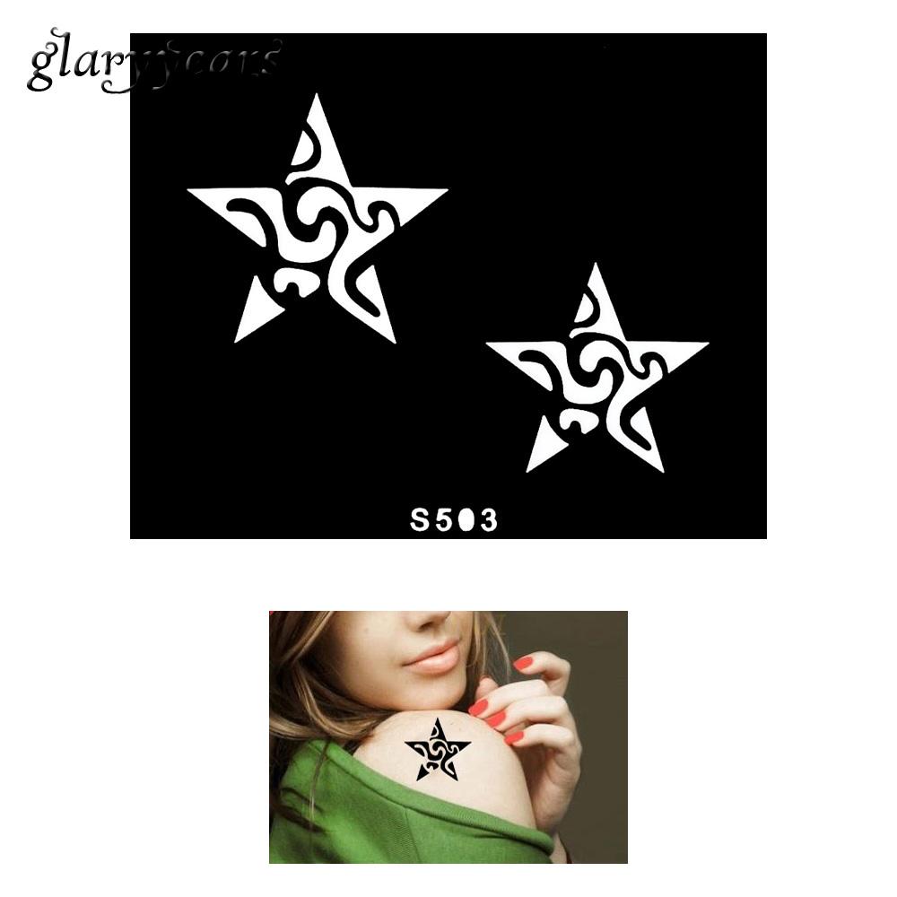 1000x1000 wholesale small henna tattoo stencil body art star paste drawing - Paste Drawing