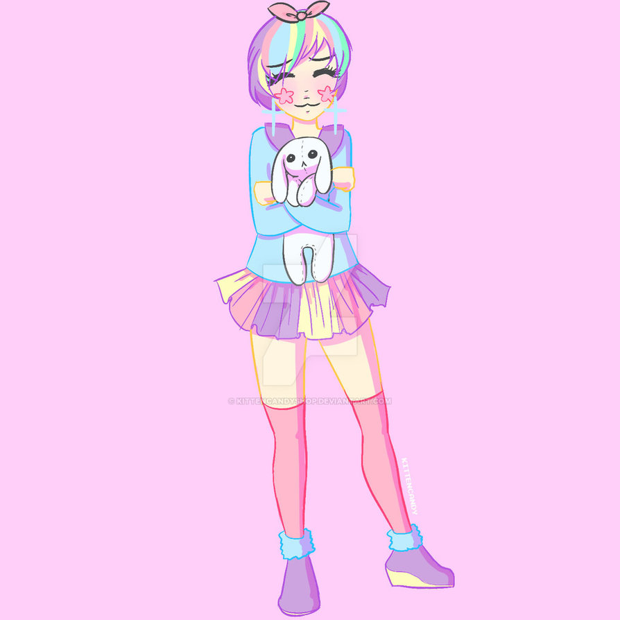 894x894 Pastel Girl Character Drawing - Pastel Girl Drawing