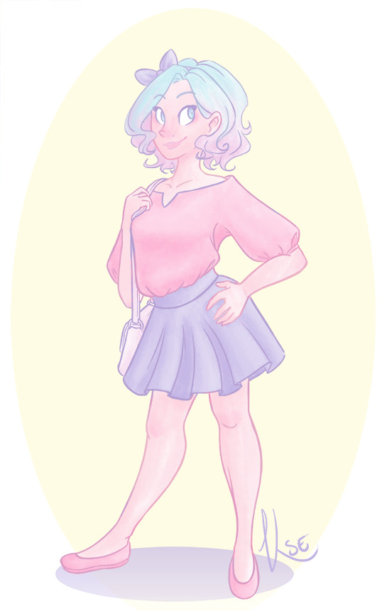 545x861 Katharina Egholm - Pastel Girl Drawing