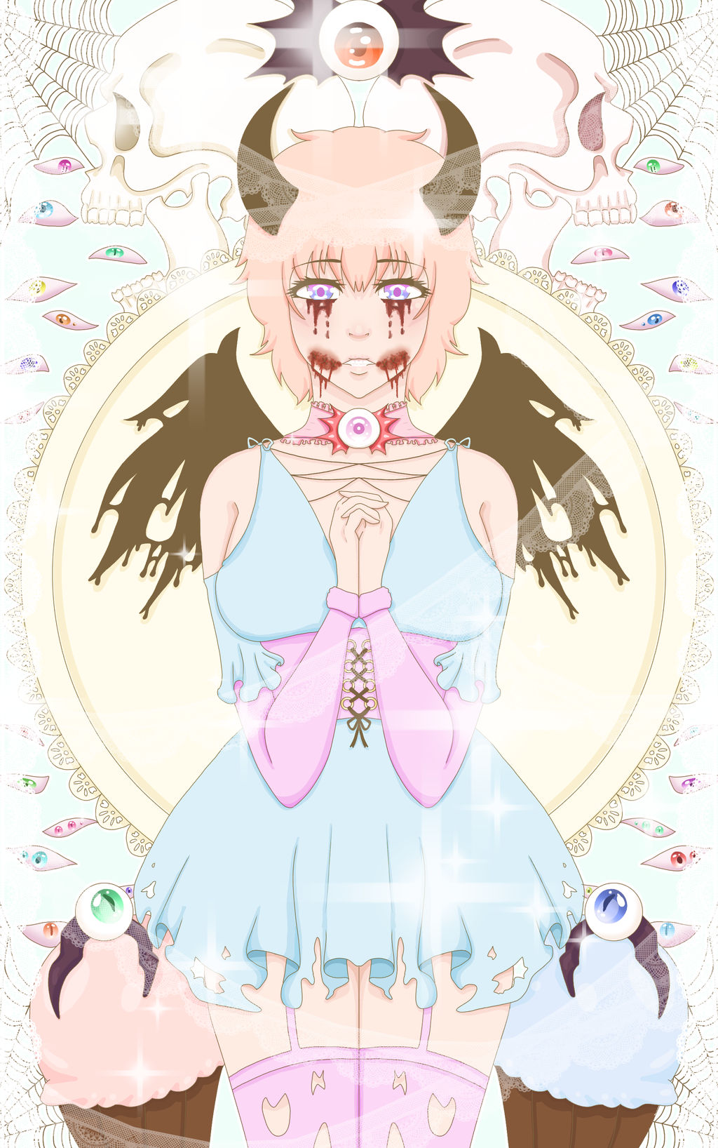 1024x1636 pastel goth drawing - Pastel Goth Drawing