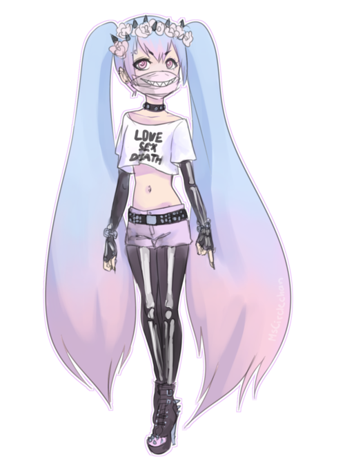 500x667 pastel goth drawing uploaded - Pastel Goth Drawing