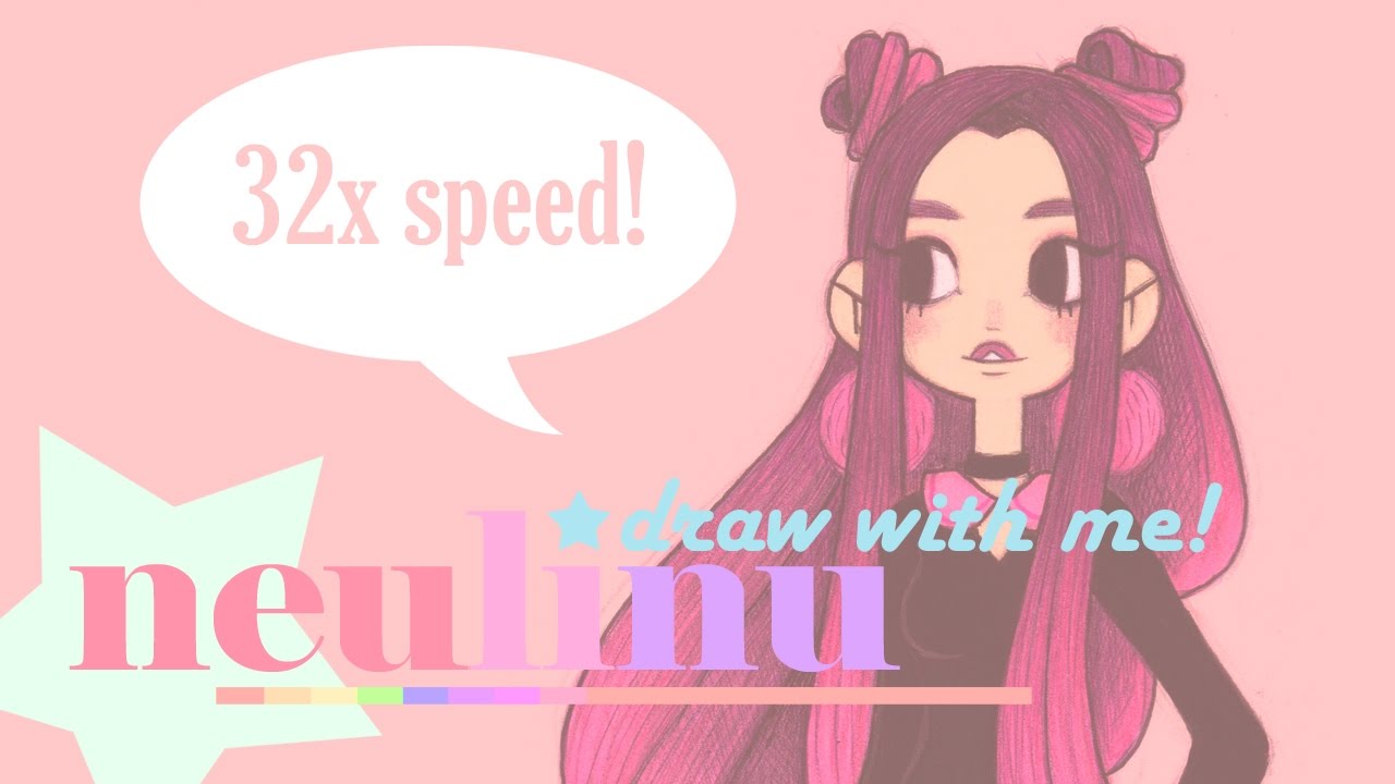 1280x720 pastel goth girl speed draw neulinu - Pastel Goth Drawing