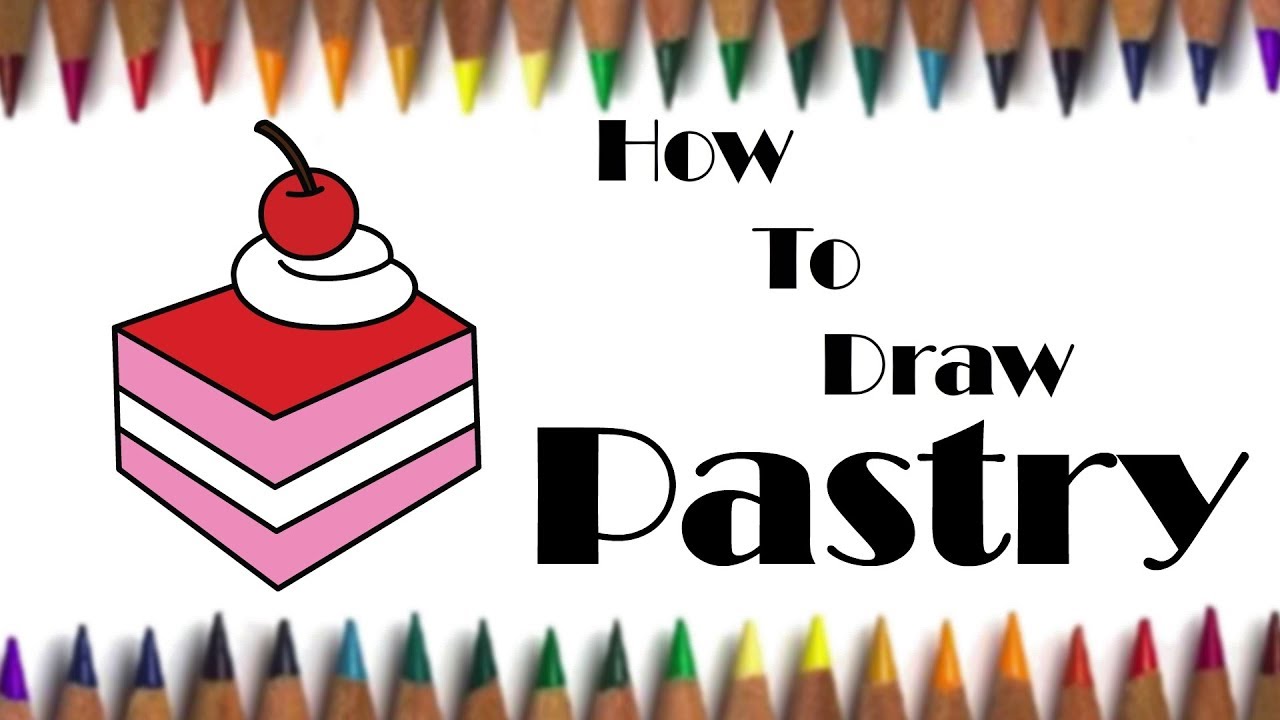 1280x720 how to draw cake pastry - Pastry Drawing