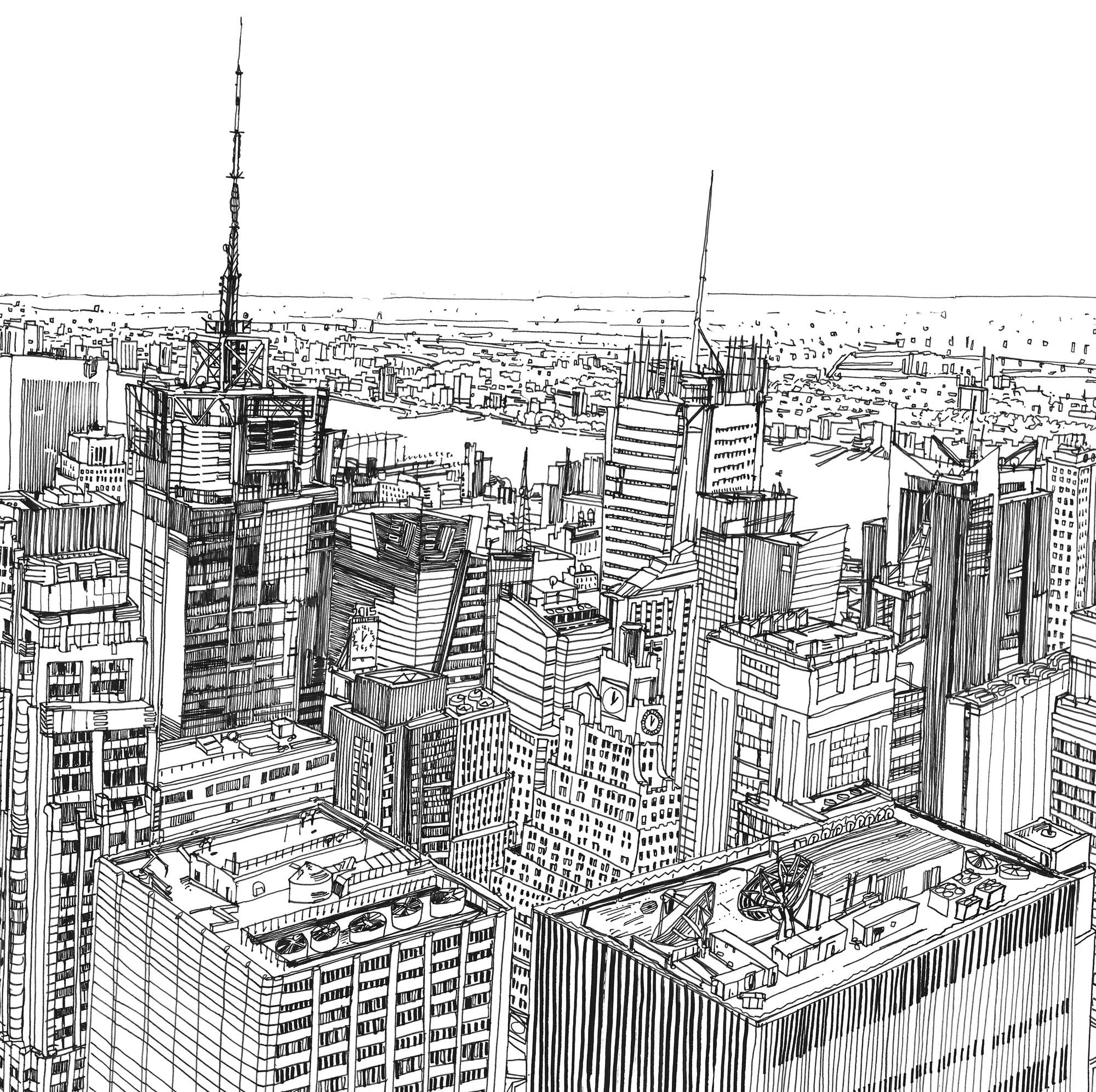 2000x1992 gallery of video pat vale's drawing time lapse brings nyc to life - Pat Drawing