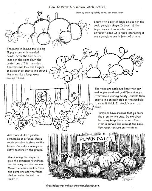 510x640 printable how to draw a pumpkin patch worksheet - Patch Drawing