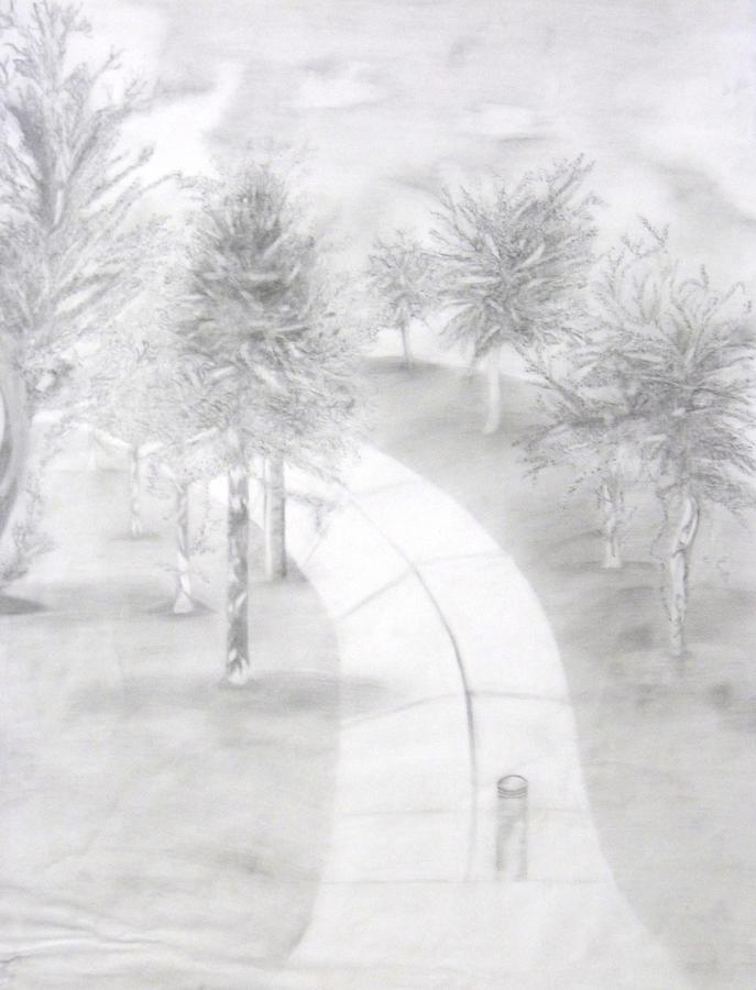 687x900 Lighted Pathway Drawing - Pathway Drawing