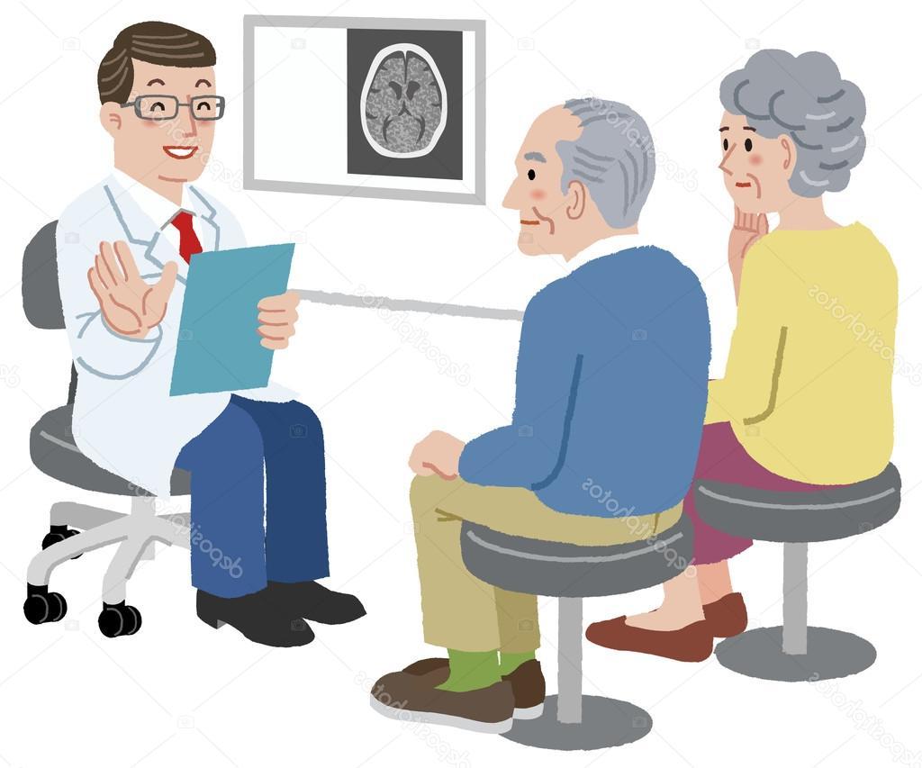 1024x853 best stock illustration doctor talking with his patient drawing - Patient Drawing