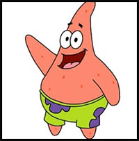 200x203 how to draw patrick star from spongebob squarepants lessons - Patrick Drawing