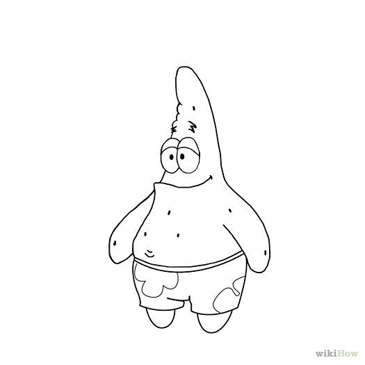 525x525 draw patrick from spongebob squarepants drawing tutorials - Patrick Drawing