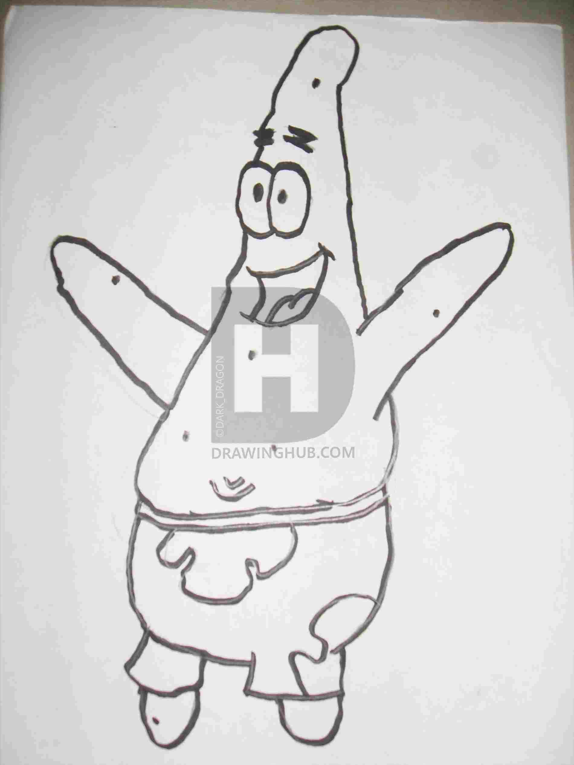 1900x2533 Star Pencil Drawing - Patrick Star Drawing