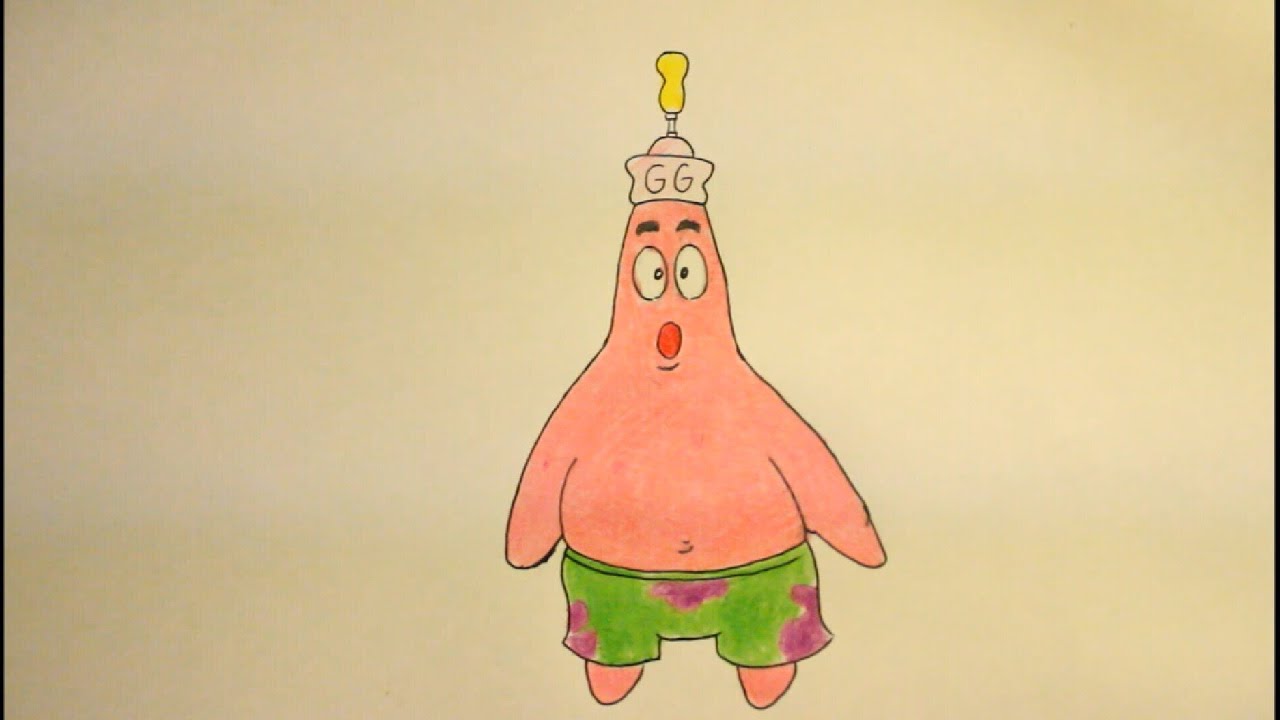 1280x720 how to draw patrick star easystep - Patrick Star Drawing