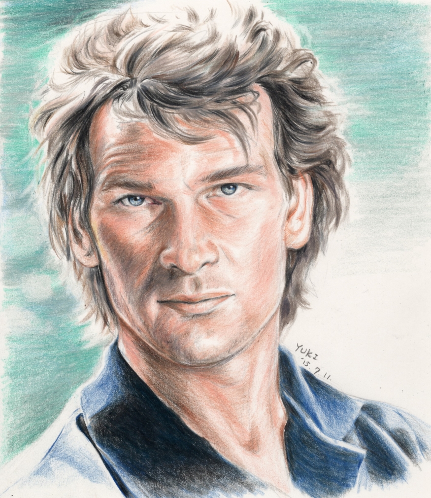 849x982 Portrait Of Patrick Swayze - Patrick Swayze Drawing
