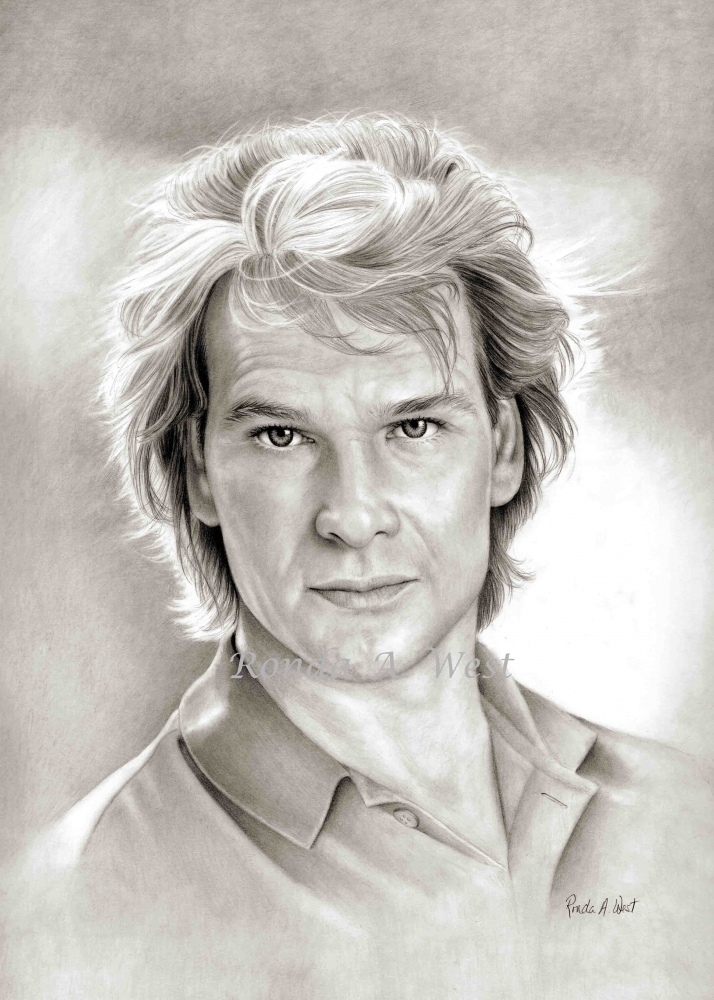 714x1000 Portrait Of Patrick Swayze - Patrick Swayze Drawing