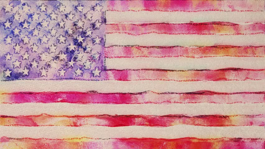 852x480 patriotic drawing stock video footage - Patriotic Drawing
