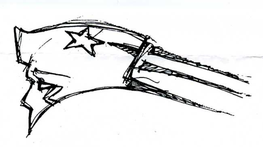 864x483 uni watch traces the lineage of the patriots' flying elvis logo - Patriots Logo Drawing